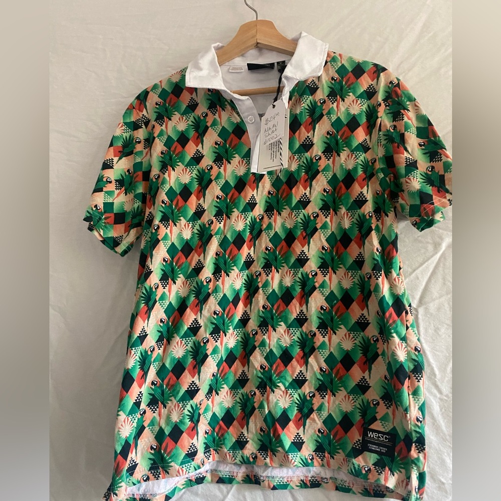 WESC Polo Tropical / Macaw (NWT)